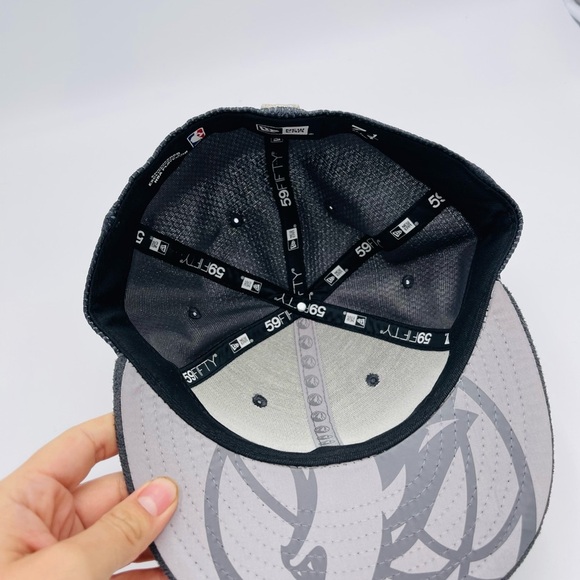 New Era 59 Fifty Custom NBA Minnesota Timberwolves Grey Felt Suede Hat 7 1/4 - Picture 4 of 8